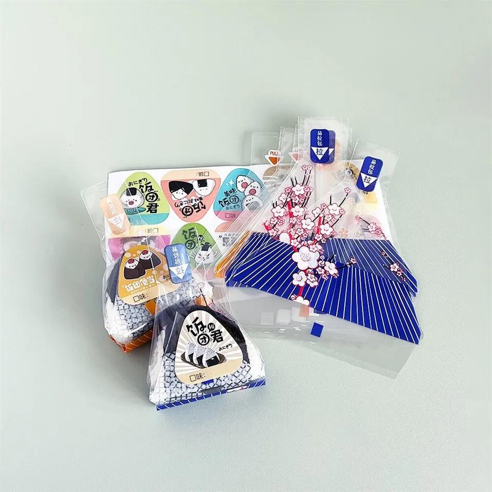 Triangular rice ball packaging bag