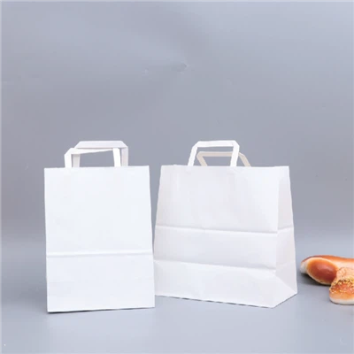 Преносима чанта за опаковане на храни от бяла крафт хартия